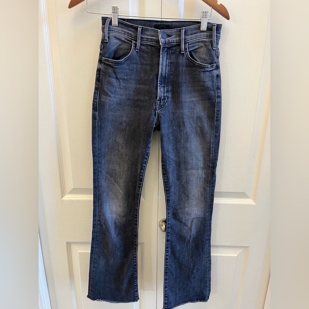 MOTHER Women's Cropped Jeans in Dark Blue